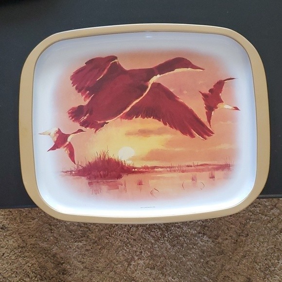 1950s - 1970s Vintage Duck Metal Trays - Picture 2 of 8